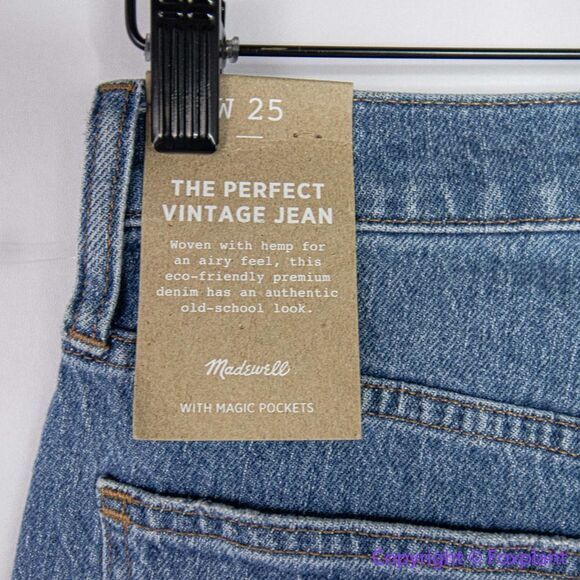 NEW Madewell The Perfect Vintage Jean in‎ Earlside Wash: Raw-Hem Edition, 25 - Picture 11 of 16
